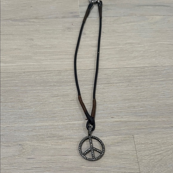 Peace Sign Pendant Necklace - Picture 1 of 3